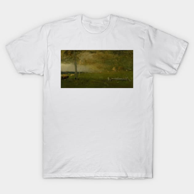 Landscape (Cattle in Storm) by George Inness T-Shirt by Classic Art Stall